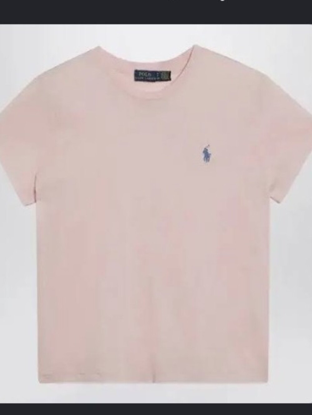 Polo by Ralph Lauren BIEGE Crewneck Tee with Navy Pony POCKET TSHIRT Size LARGE